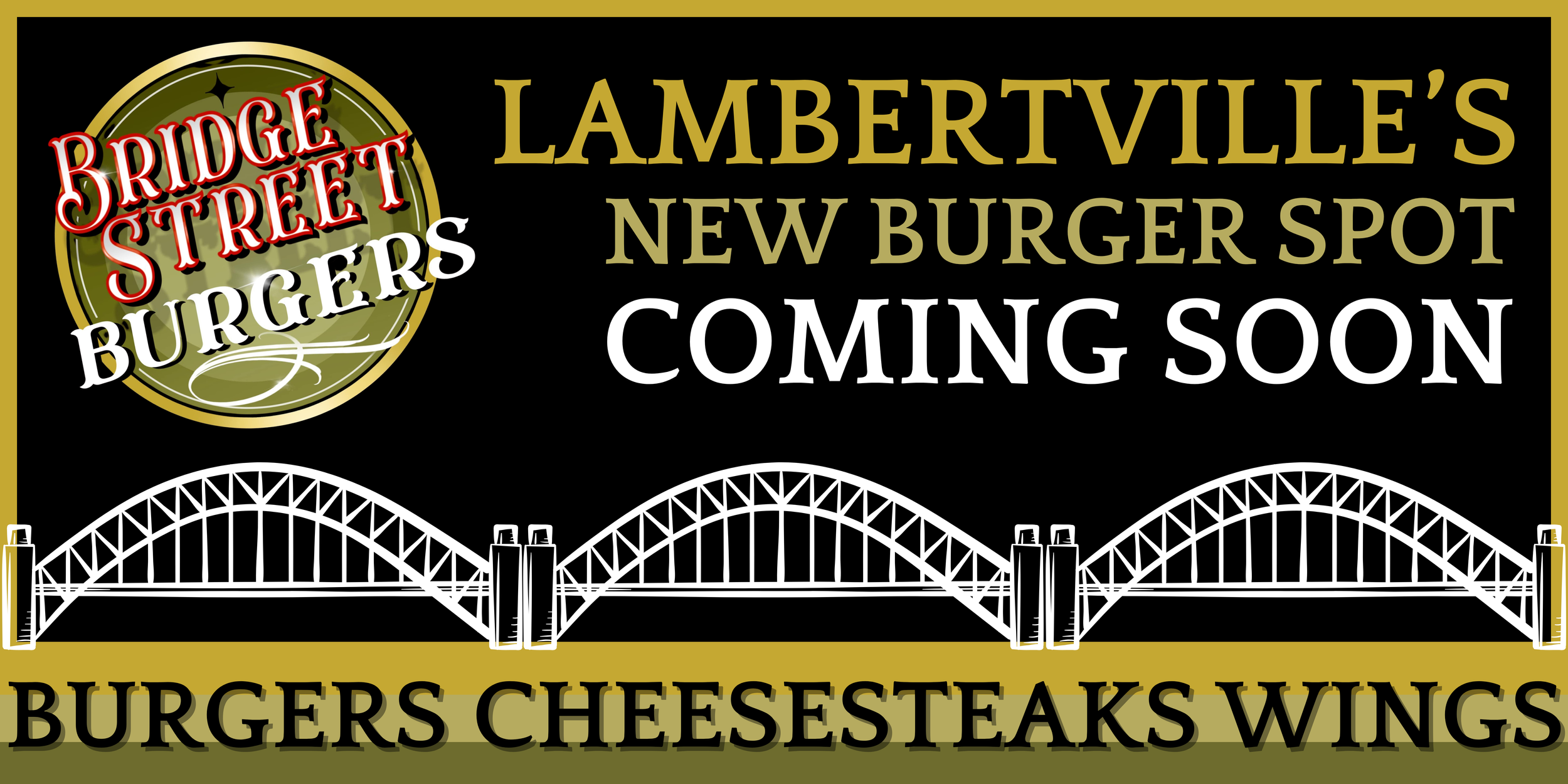 Bridge Street Burgers client wall banner