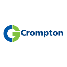 Crompton logo featuring a stylized letter G in blue and green with the word 'Crompton' next to it