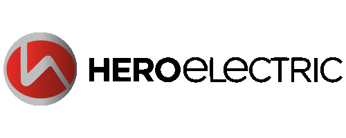 Close-up of a black and red logo with a gray circular border on a black background