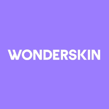 Purple background with white text that says "WONDERSKIN"