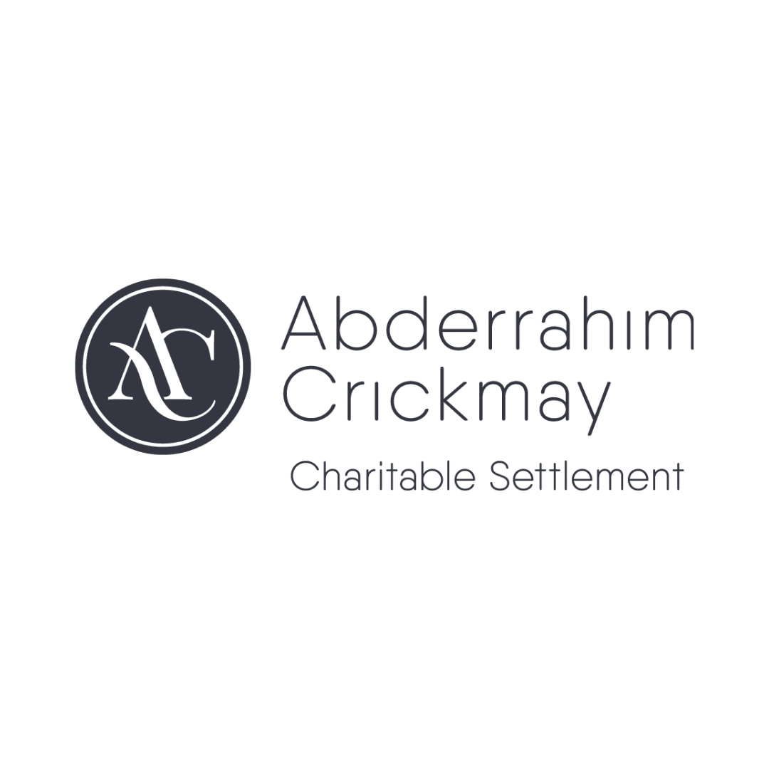 Logo for Abderrahim Crickmay Charitable Settlement featuring a circular monogram with the letters “AC” alongside the organisation’s name in a clean, modern typeface.