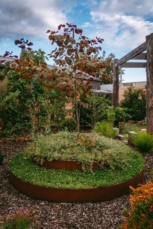 Landscape garden centre piece tiered garden bed