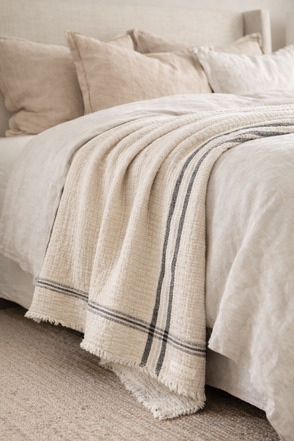 Stone Striped Signature Throw