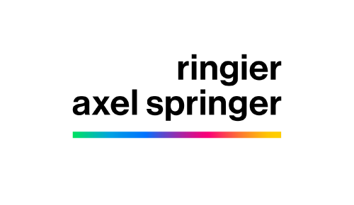Color spectrum gradient from blue to red and yellow. Ringier Axel Springer Polska