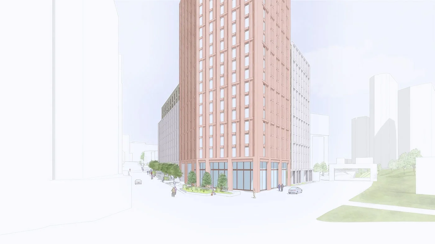 Illustration of public realm at A58