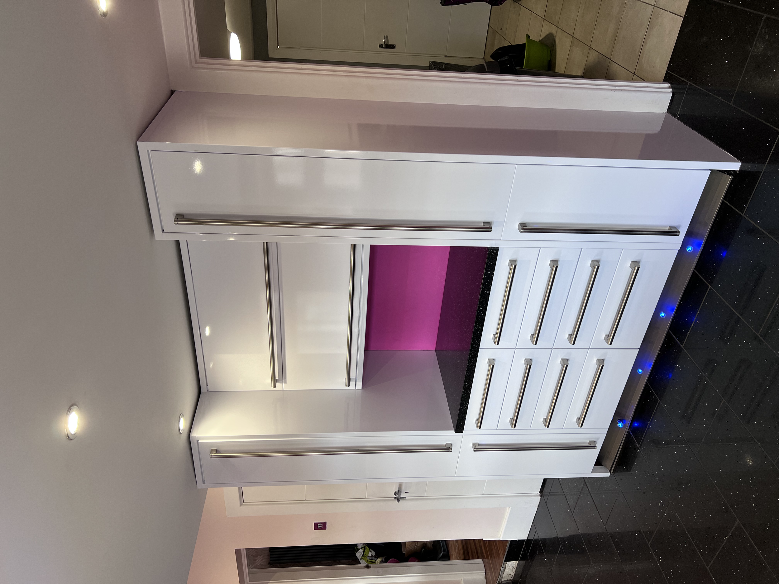 After - Failed Laminate Removed - Gloss White Kitchen Wrap in Newcastle