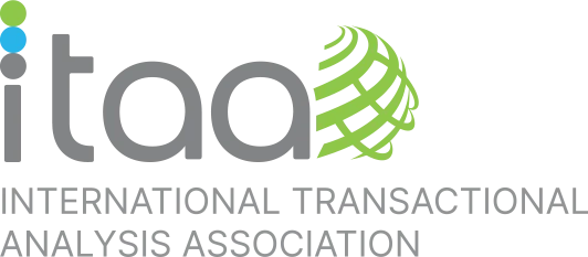 Logo of the International Transactional Analysis Association with a stylized globe and the word "itAA".