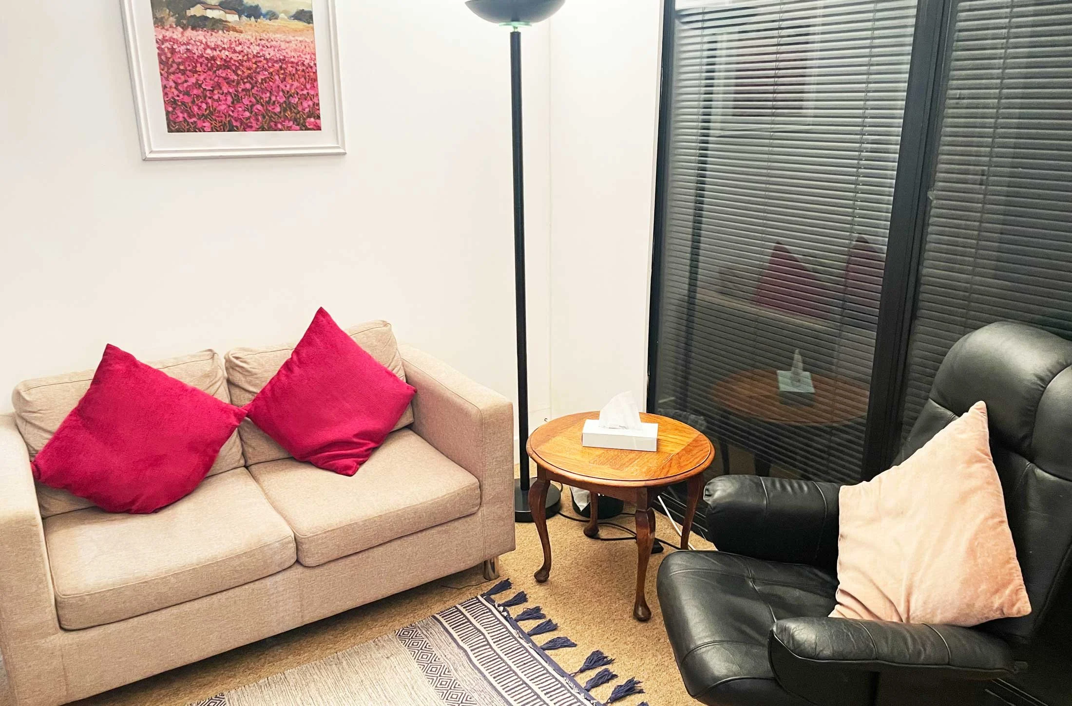 Therapy room at the Integral Life Centre -Bagshot, Surrey