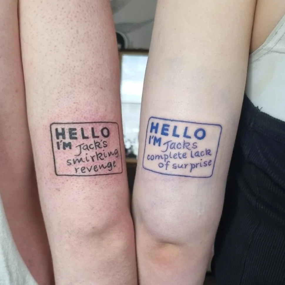 Matching Fight Club tattoo 