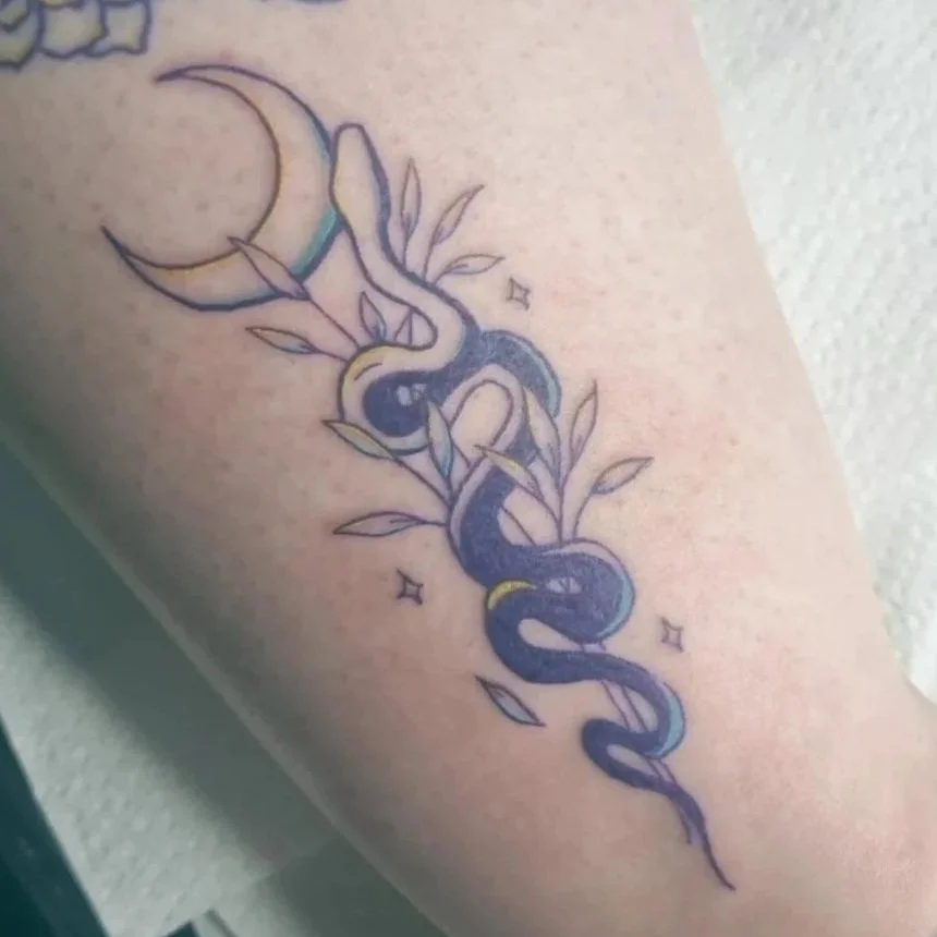 Neon Style Snake Tattoo