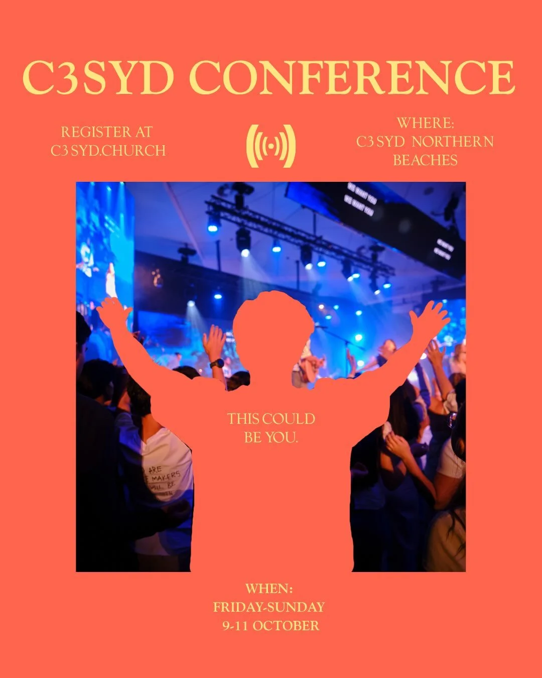 This could be you&hellip; 

c3syd.church/conference 🫱🏼&zwj;🫲🏽