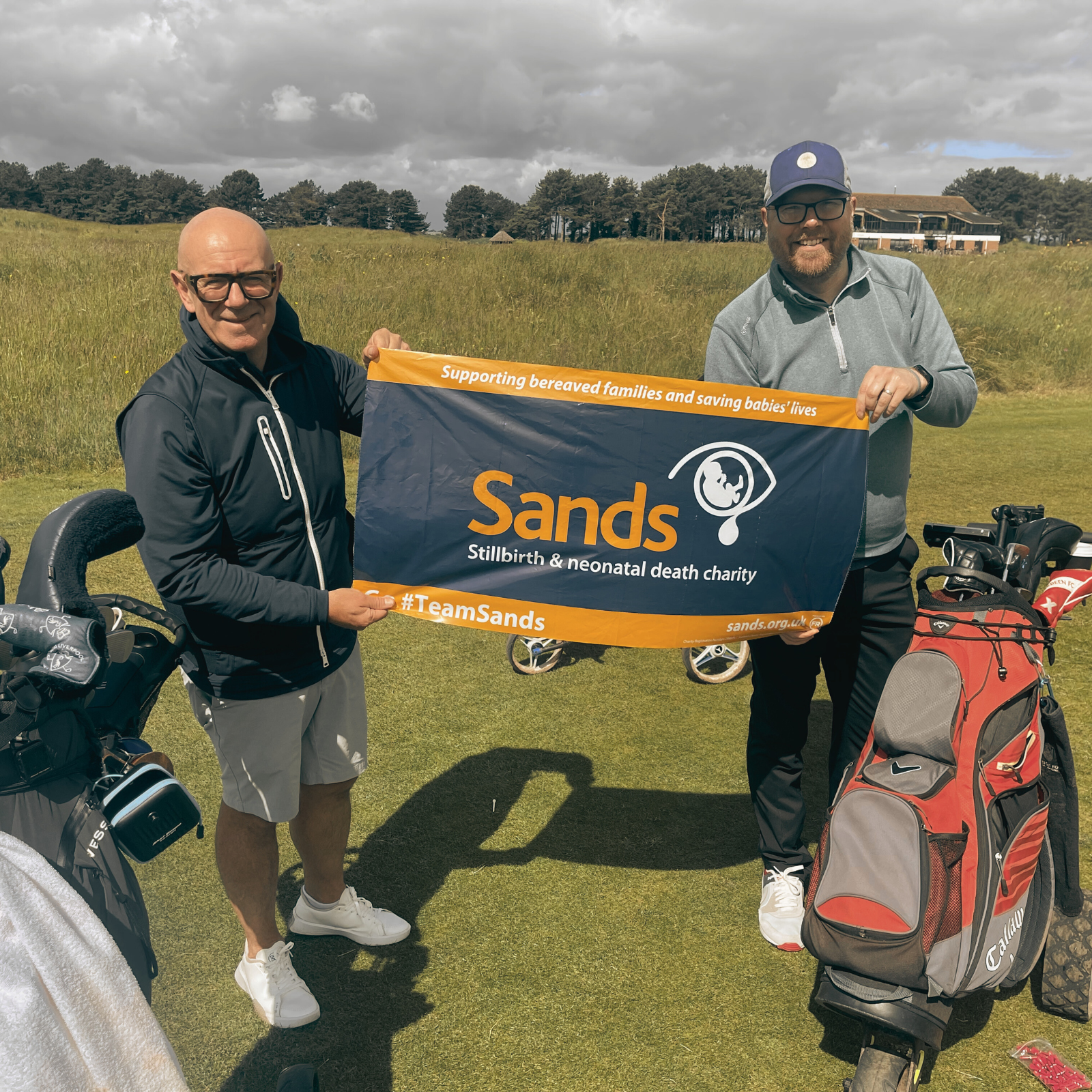 Bereaved Dads playing Golf in support of Sands Baby Loss Charity