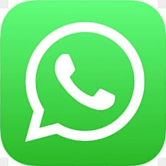 WhatsApp logo with green background and white speech bubble containing a telephone icon.