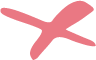 Pink stylized 'X' or crossing mark.