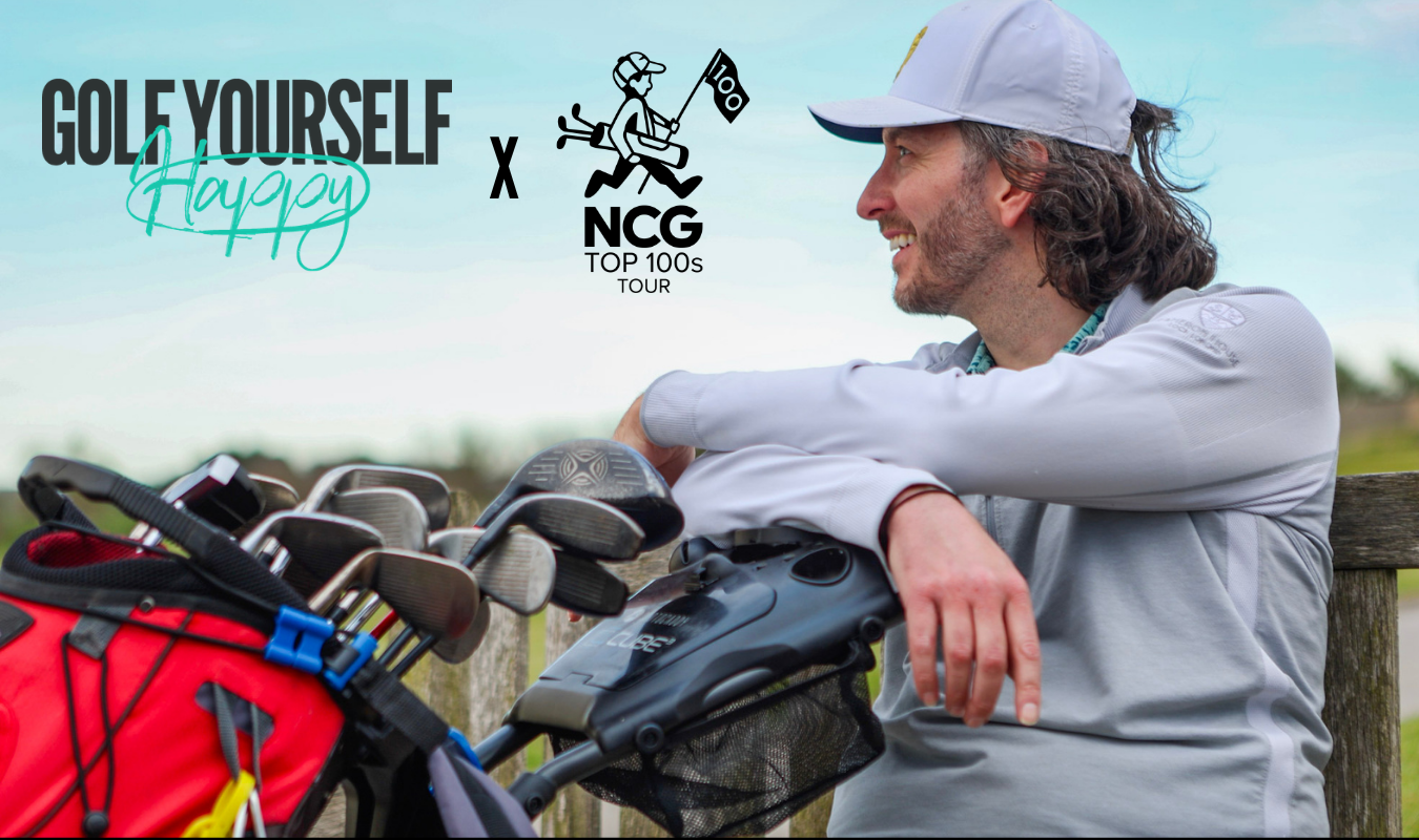Golfer looking happy at Royal North Devon