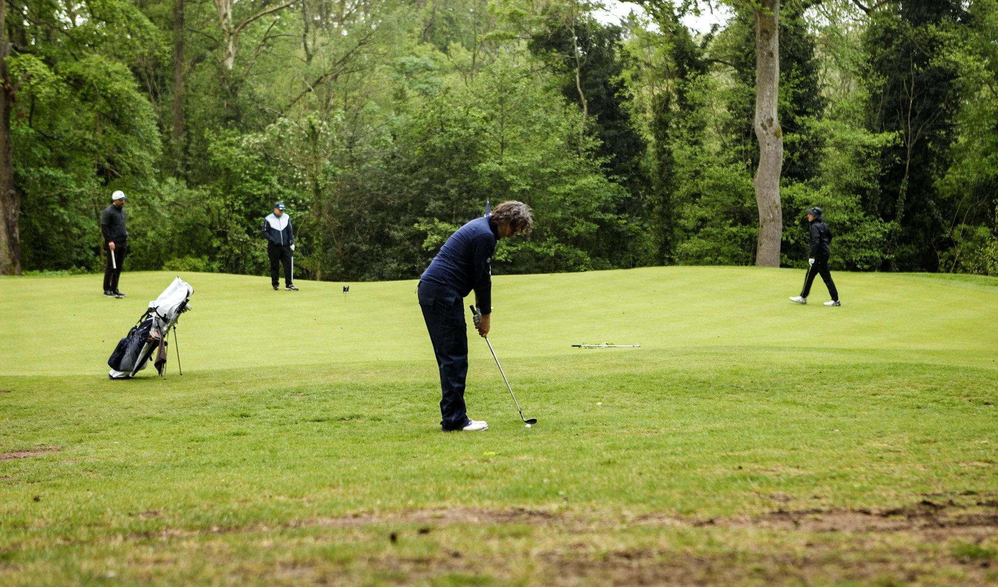 Golfers on the green at Edgbaston Golf Club
