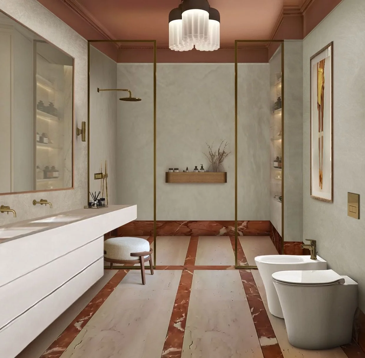 &iquest;1, 2 o 3? >> EN LA ULTIMA FOTO VEN EL BA&Ntilde;O ORIGINAL 

Este ba&ntilde;o ten&iacute;a un jacuzzi que no se usaba
y terminaba siendo el protagonista del espacio.

El cielorraso con un caj&oacute;n de durlock y luces sobre el vanitor