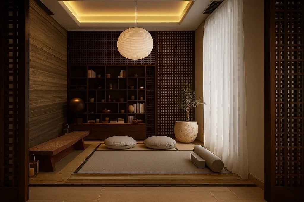 En un mundo que empuja constantemente a m&aacute;s, crear espacios que inviten a volver hacia uno mismo se volvi&oacute; un lujo.

Esta sala de meditaci&oacute;n y yoga, dise&ntilde;ada para el proyecto L&rsquo;Essence, nace desde esa intenci&oacute;