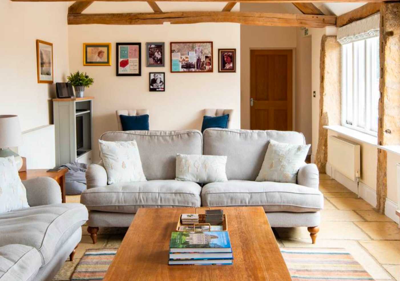 Sitting room, TS Eliot links, Norton Grounds, Cotswolds.