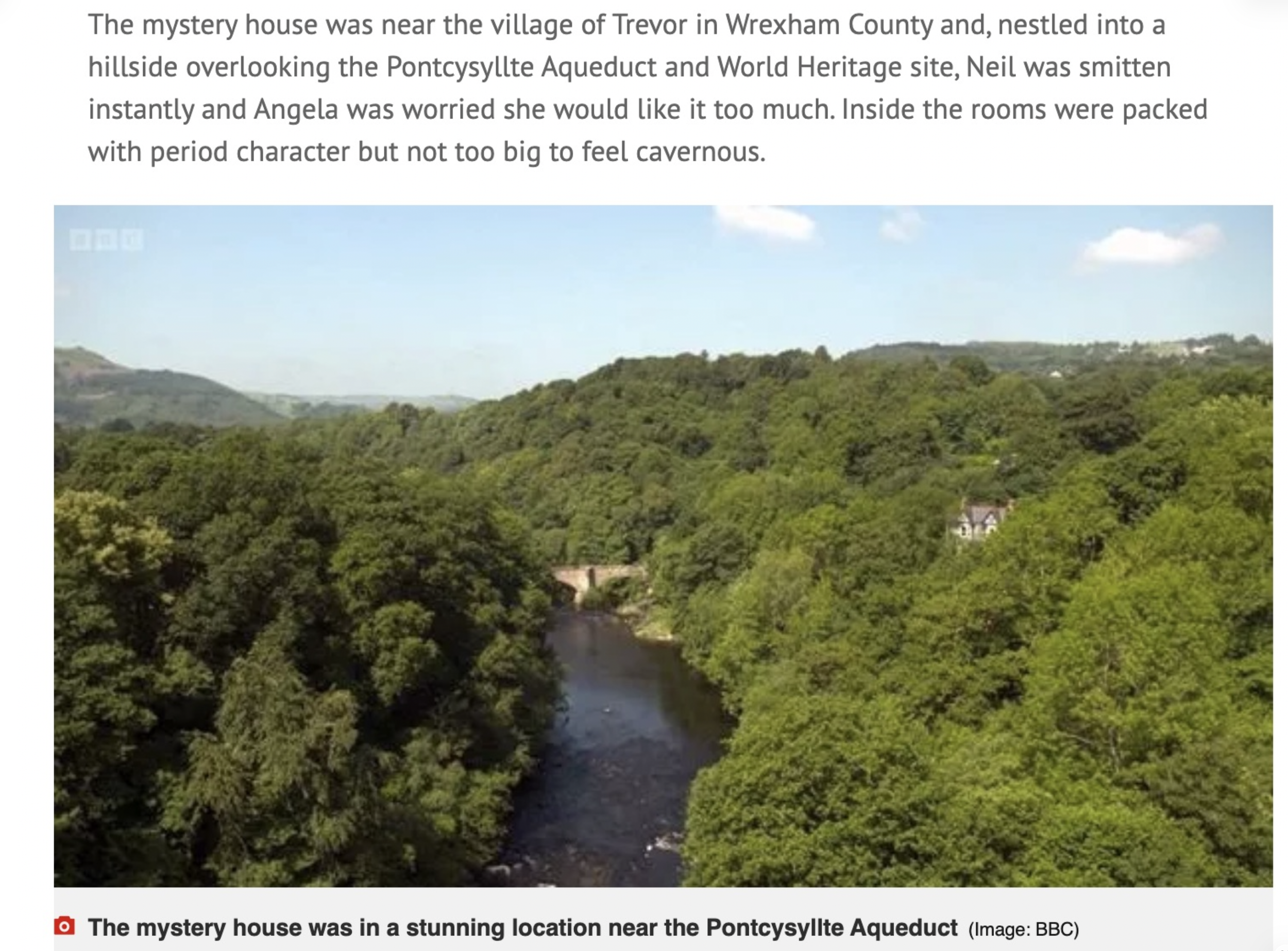 BBC Escape To Country, North Wales.