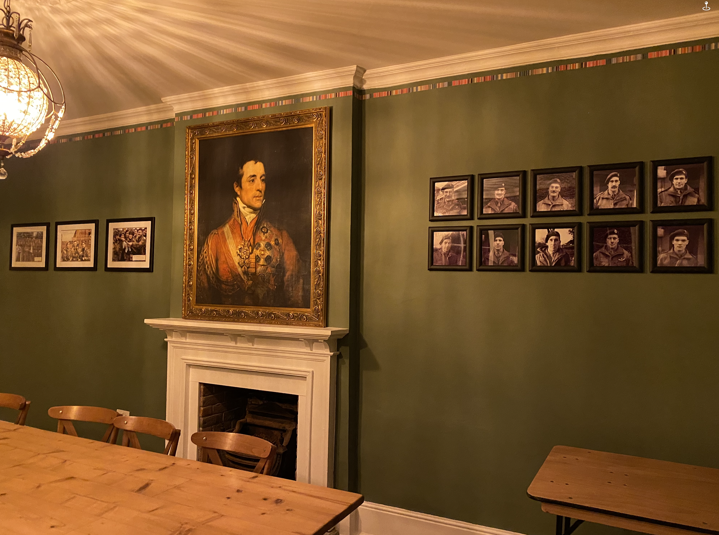 Military themed dining room, Syrencot House, Wiltshire.