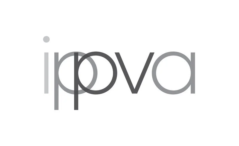 Modern logo design featuring stylized overlapping letters "ipva."