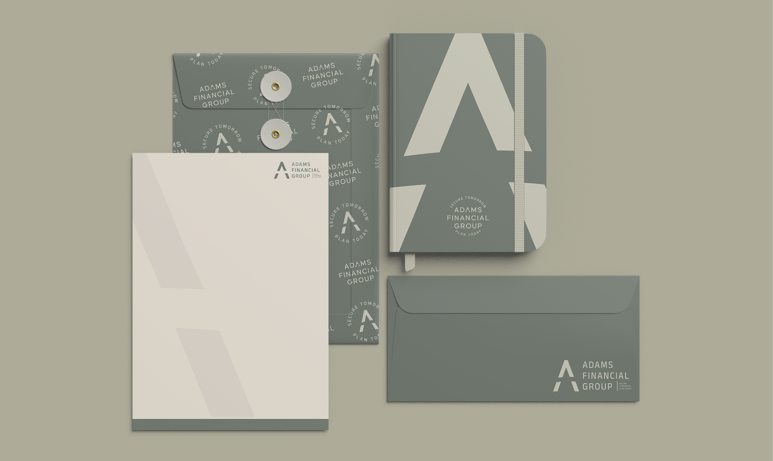 adams financial group brand identity by Complete Street