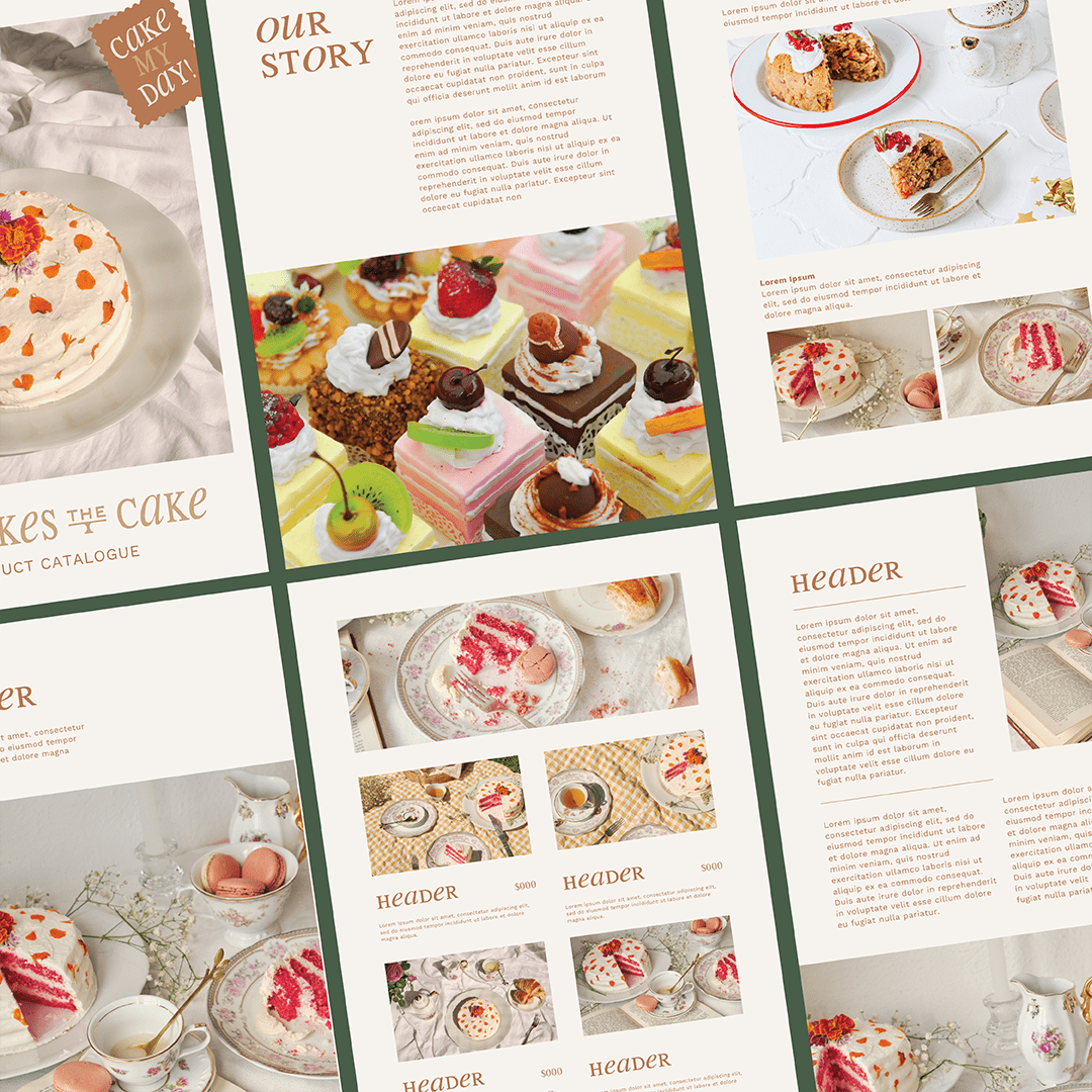She Takes The Cake brand identity design and digital marketing assets by Complete Street