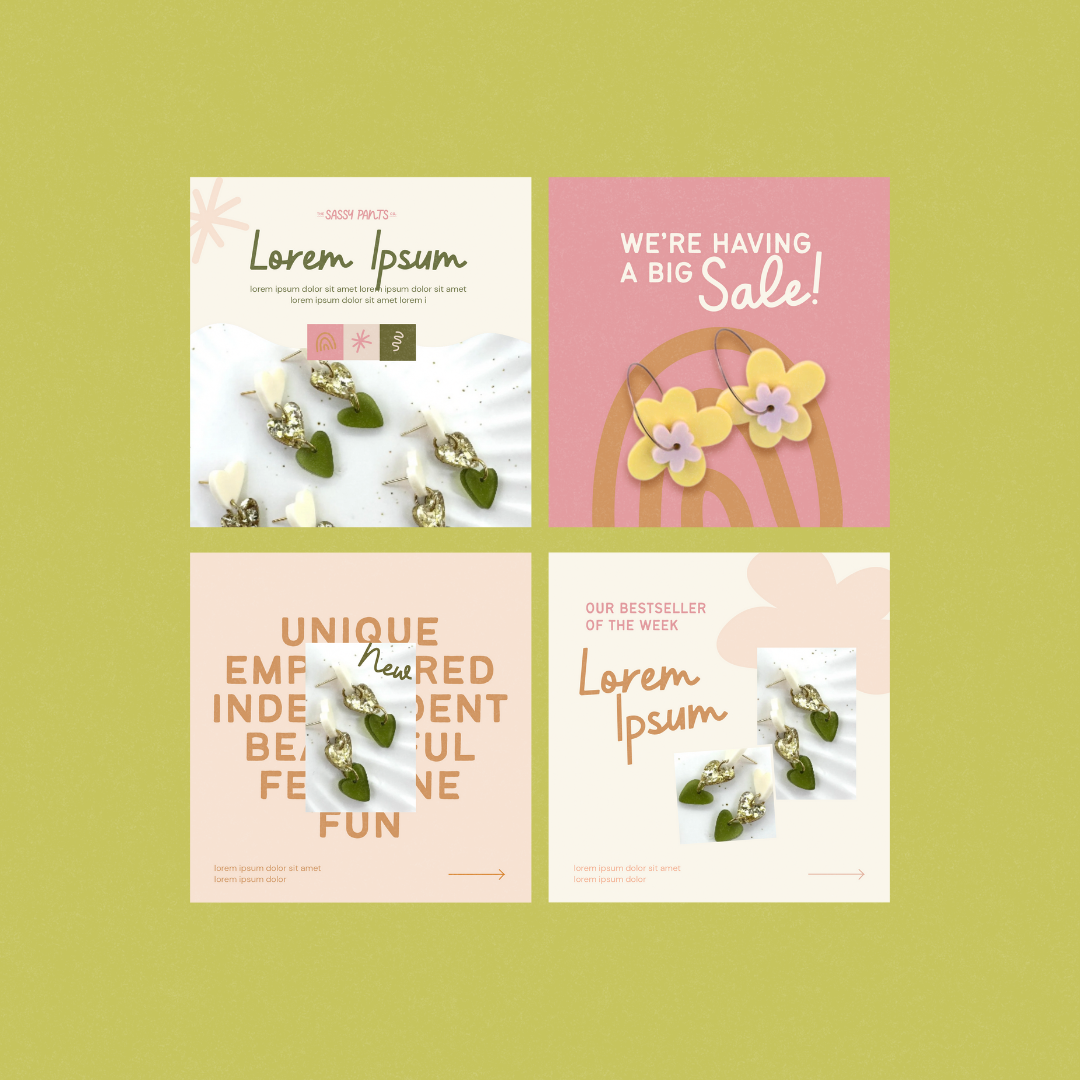 The Sassy Pants Co brand identity design and digital marketing assets by Complete Street