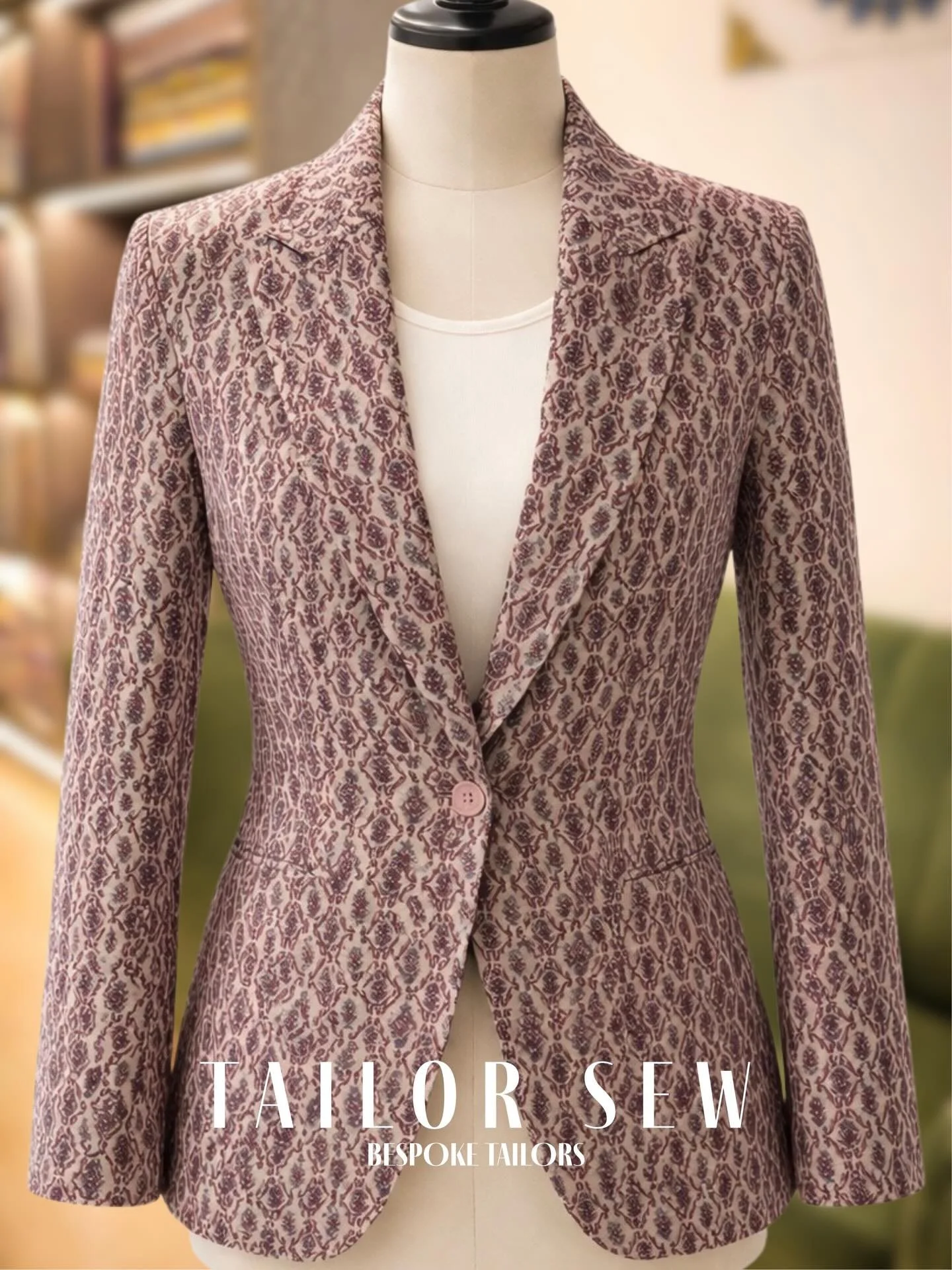 Classic notch lapel, extraordinary print.

Elevate your professional look with a bespoke statement blazer that balances heritage motifs with modern tailoring.

Statement Piece, Custom Fit, Chic Style
#BespokeFashion #BlazerStyle #WomenswearDaily 
#Ta