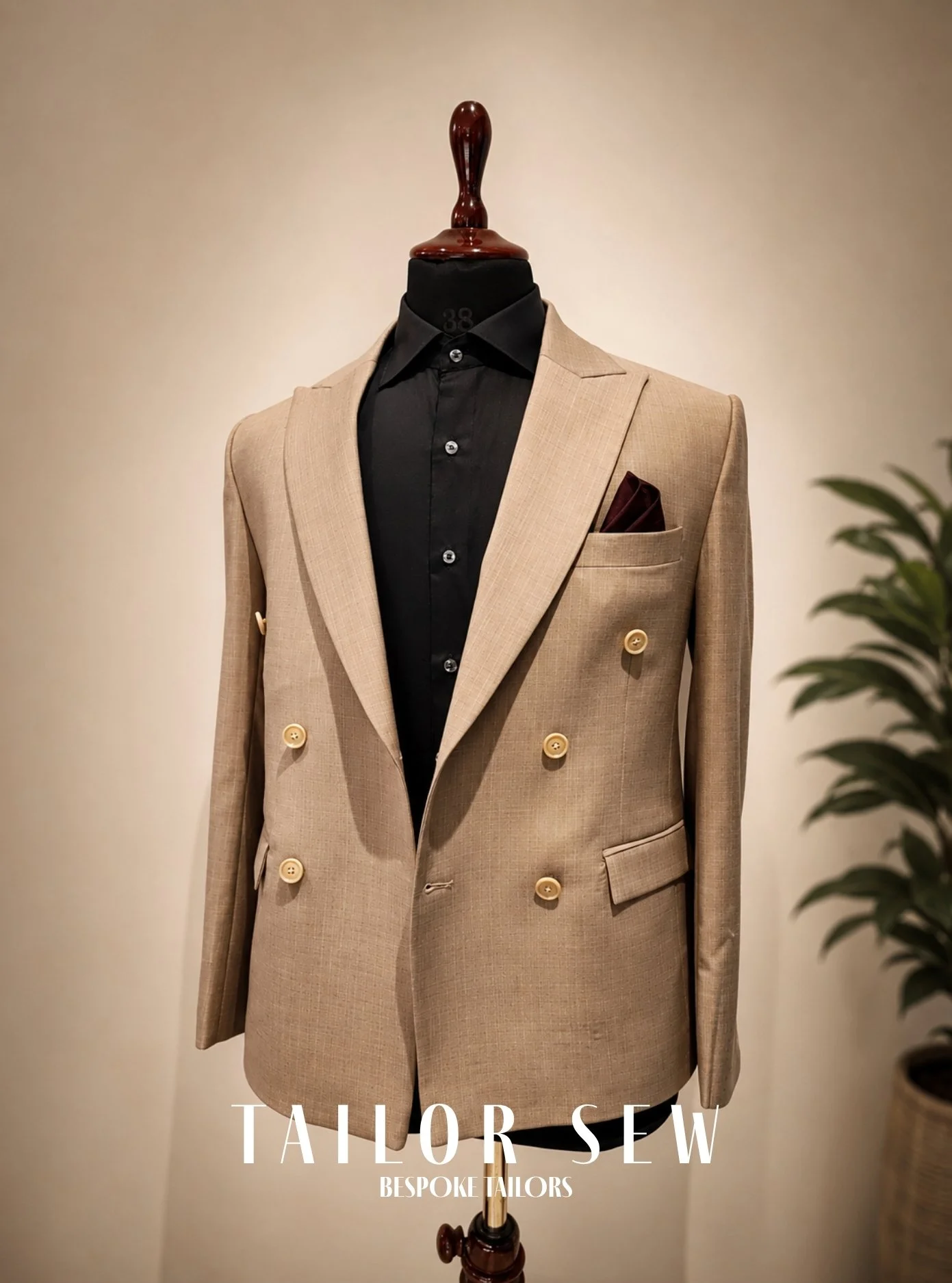 Summer&rsquo;s sharpest silhouette. ☀️✨

Our latest bespoke double breasted blazer in refined beige is a masterclass in effortless authority. 

Handcrafted at our KNK Road atelier, it features bold peak lapels and a precision-tailored fit designed to