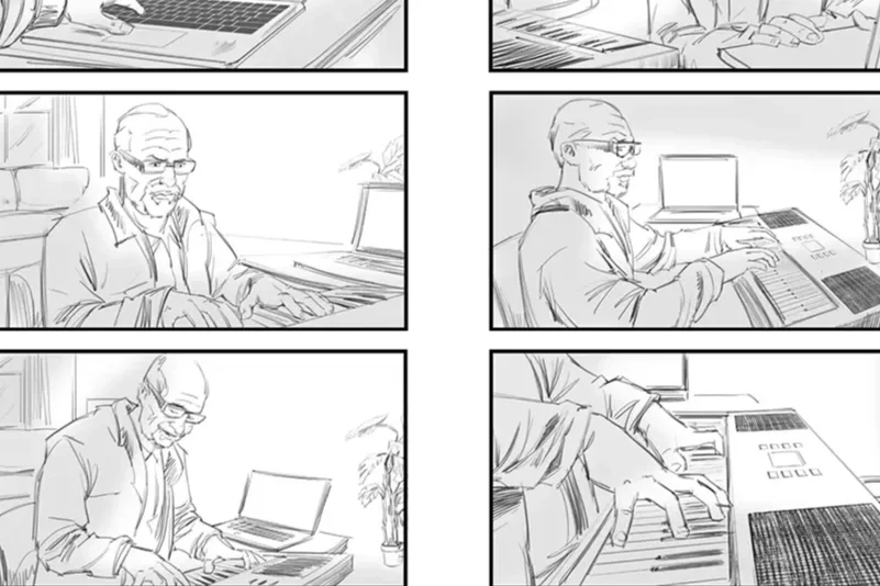 production storyboard for commercial