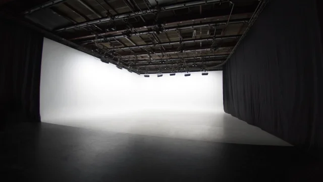 Studio 1, large infinity cove lit with Gemini Litepanels in South Manchester