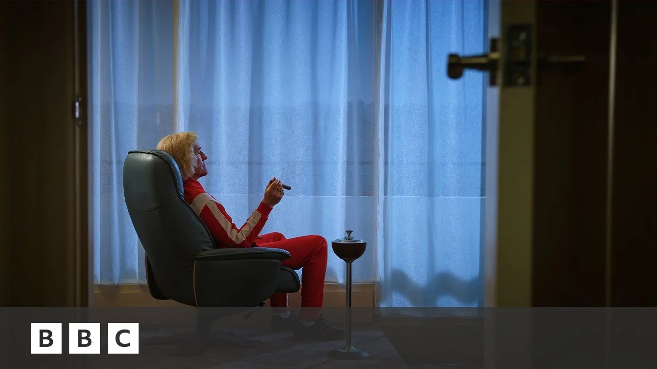 Steve Coogan as Jimmy Savile in BBC's The Reckoning