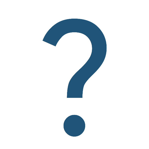 An image with a large blue question mark in the center on a black background.