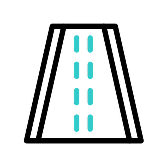 An illustration of a salt or pepper shaker with a black outline and blue dots indicating holes.