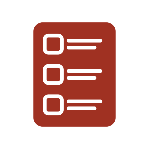 Checklist with three items, each with a checkbox and lines of text.