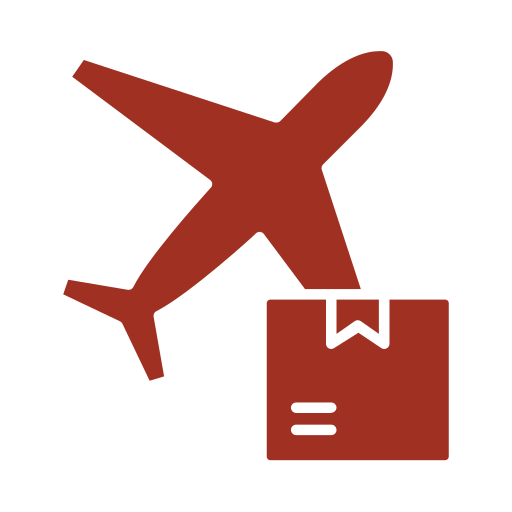 Airplane flying next to a package or box.
