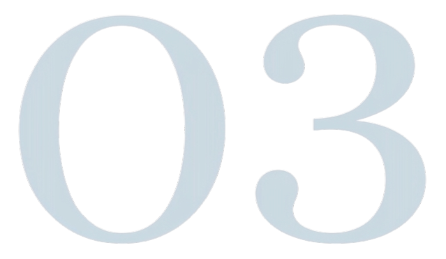 Large stylized numbers 0 and 3 overlapping on a black background.