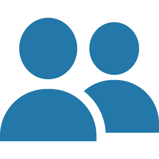 Icon of two persons, representing a user or a group.