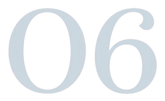 Close-up of the digits '06' in large, light gray font on a dark background, with red measurement lines and markings.