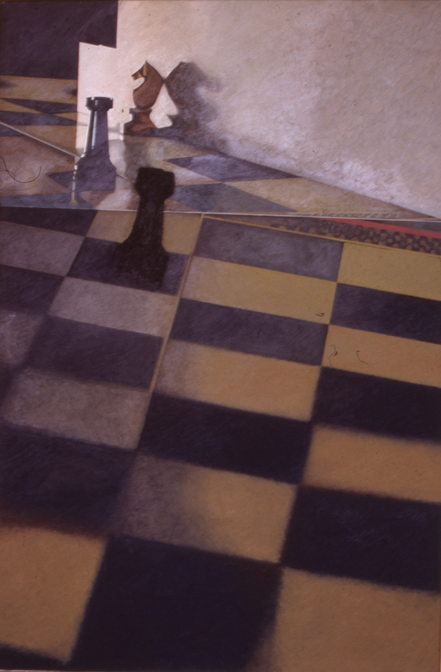 Chess painting by artist Judith Drury.