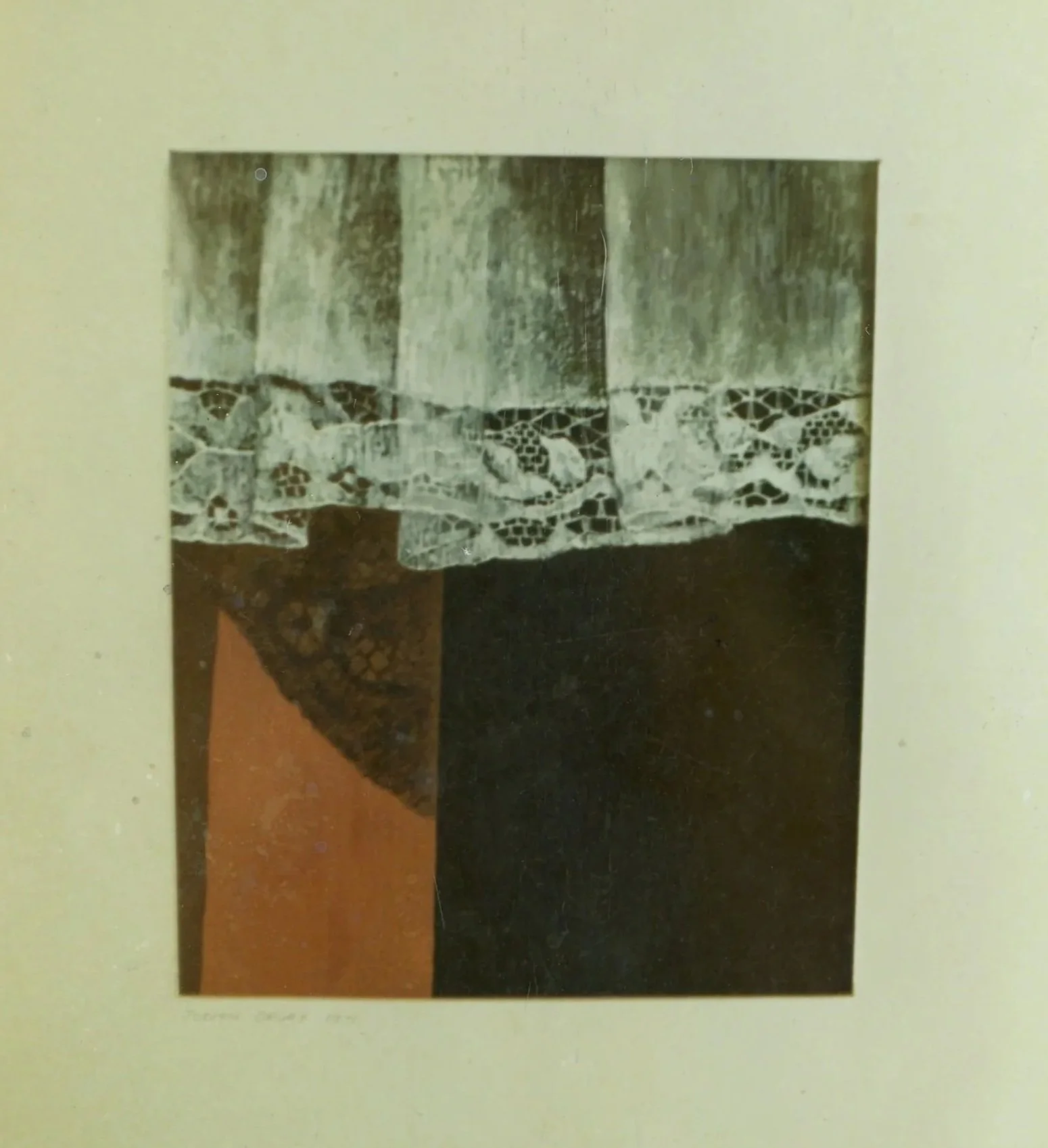 Net / Lace Curtain Art by Judith Drury, Gouache.