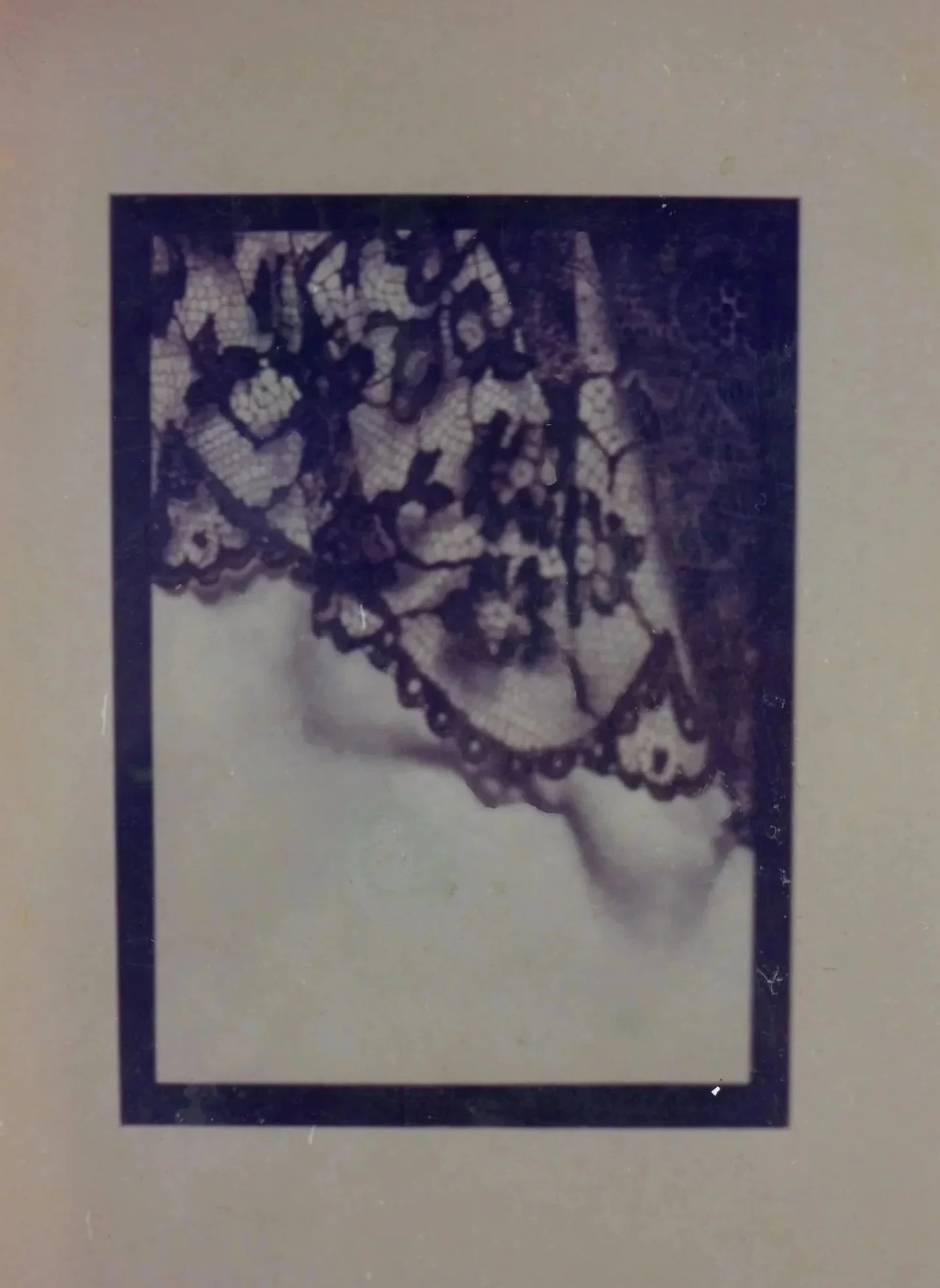 Net / Lace Curtain Art by Judith Drury. Black and White, Gouache.