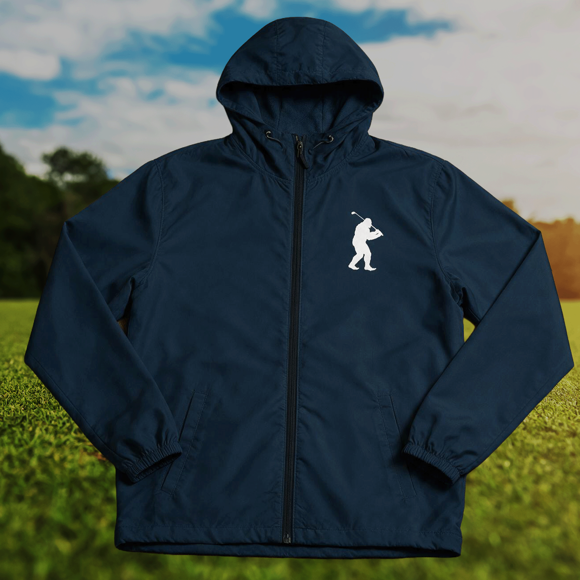 Bigfoot Golfer Unisex Full-Zip Windbreaker Jacket