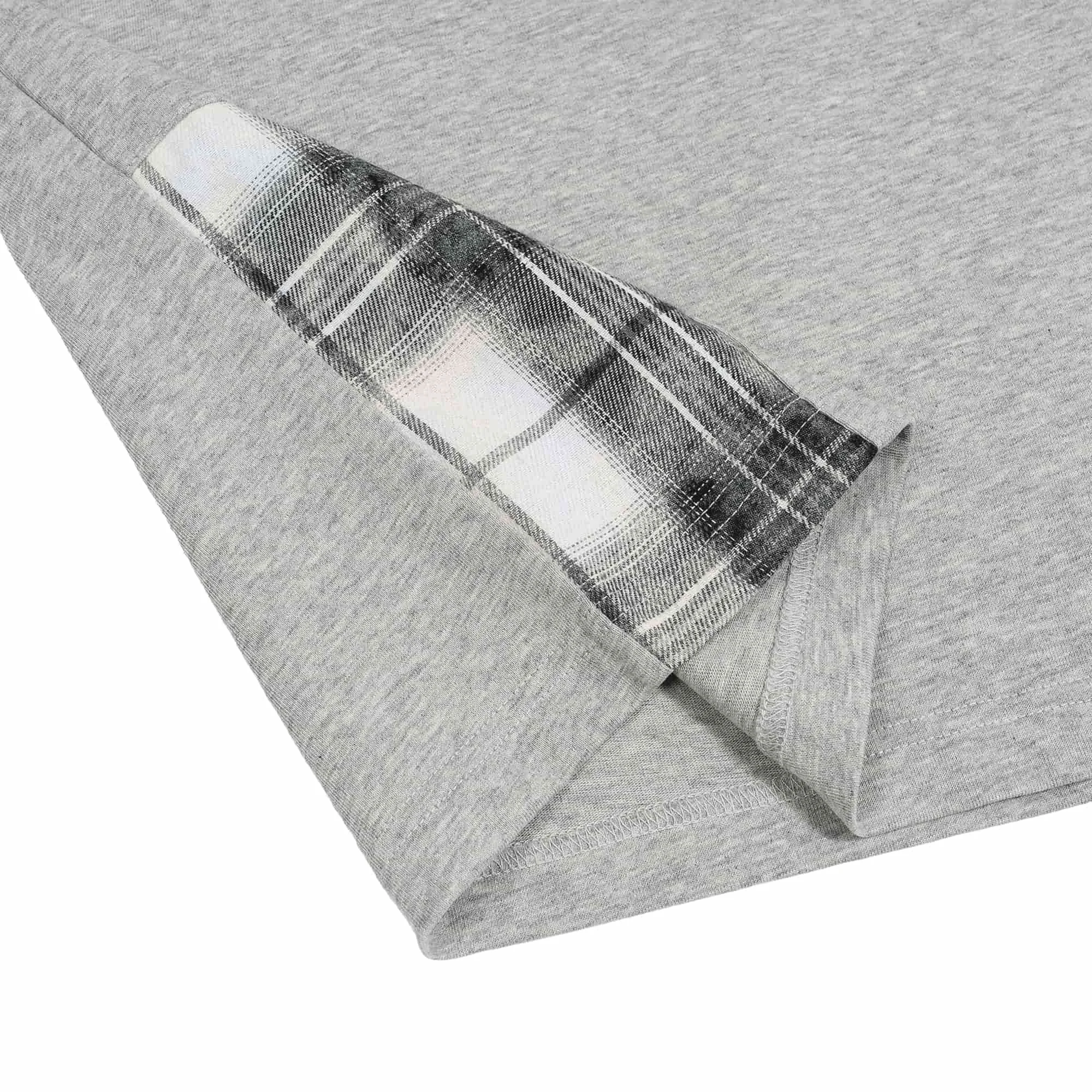 Rhino Unisex Plaid Paneled Orange Rabbit T-Shirt