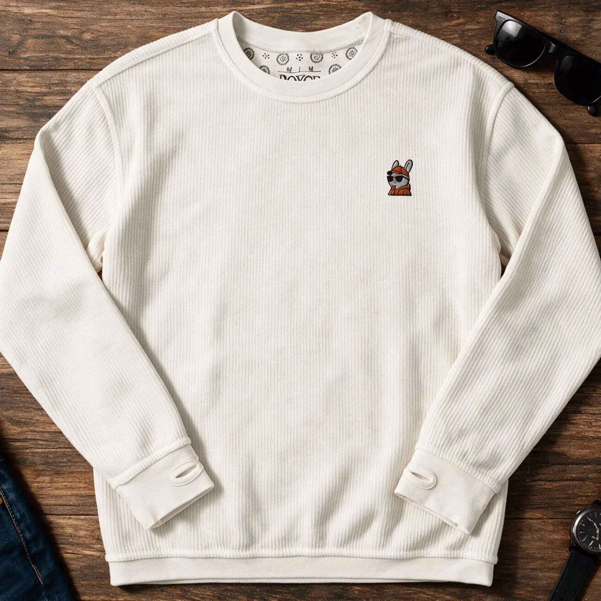 Orange Rabbit Comfy Cord Unisex Sweatshirt