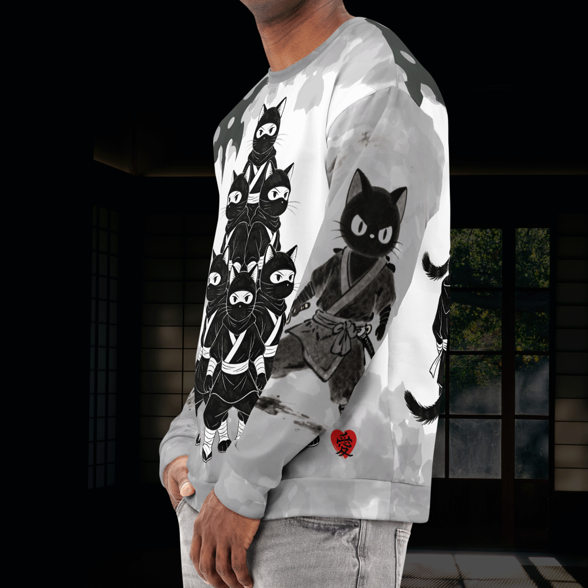 NINJA Cats Cotton Sweatshirt