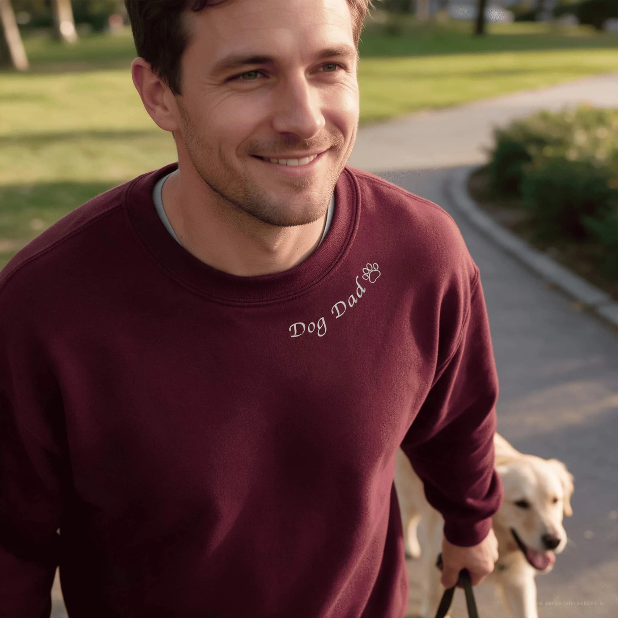 Embroidered Dog Dad Sweatshirt