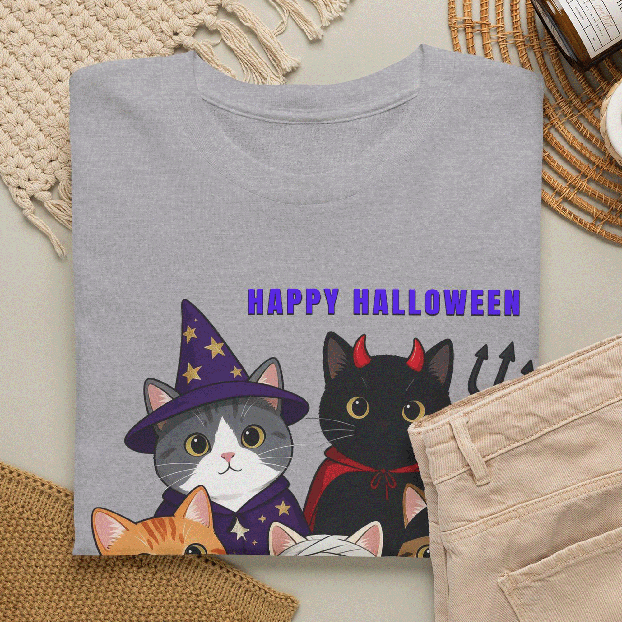 Halloween Cats in Costume T-Shirt